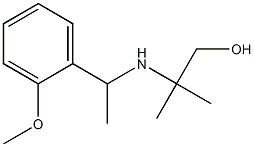 2-{[1-(2-methoxyphenyl)ethyl]amino}-2-methylpropan-1-ol,,结构式