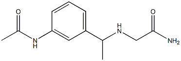 2-{[1-(3-acetamidophenyl)ethyl]amino}acetamide 结构式
