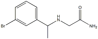 2-{[1-(3-bromophenyl)ethyl]amino}acetamide Structure