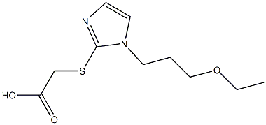 2-{[1-(3-ethoxypropyl)-1H-imidazol-2-yl]sulfanyl}acetic acid Struktur
