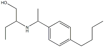 2-{[1-(4-butylphenyl)ethyl]amino}butan-1-ol 化学構造式