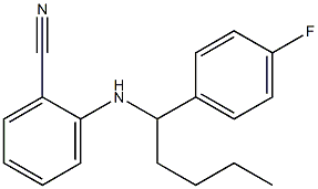 2-{[1-(4-fluorophenyl)pentyl]amino}benzonitrile Struktur