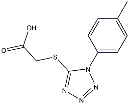 2-{[1-(4-methylphenyl)-1H-1,2,3,4-tetrazol-5-yl]sulfanyl}acetic acid,,结构式