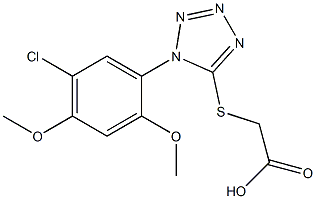 2-{[1-(5-chloro-2,4-dimethoxyphenyl)-1H-1,2,3,4-tetrazol-5-yl]sulfanyl}acetic acid