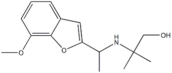 2-{[1-(7-methoxy-1-benzofuran-2-yl)ethyl]amino}-2-methylpropan-1-ol Struktur