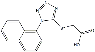 2-{[1-(naphthalen-1-yl)-1H-1,2,3,4-tetrazol-5-yl]sulfanyl}acetic acid Struktur