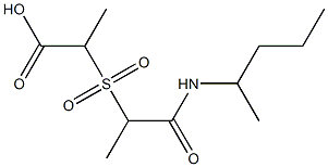 2-{[1-(pentan-2-ylcarbamoyl)ethane]sulfonyl}propanoic acid