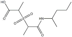 2-{[1-(pentan-2-ylcarbamoyl)ethane]sulfonyl}propanoic acid,,结构式