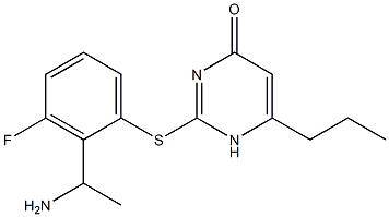 2-{[2-(1-aminoethyl)-3-fluorophenyl]sulfanyl}-6-propyl-1,4-dihydropyrimidin-4-one