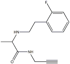 2-{[2-(2-fluorophenyl)ethyl]amino}-N-(prop-2-yn-1-yl)propanamide Struktur