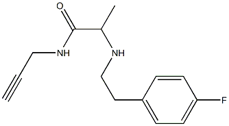 2-{[2-(4-fluorophenyl)ethyl]amino}-N-(prop-2-yn-1-yl)propanamide Struktur