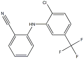 2-{[2-chloro-5-(trifluoromethyl)phenyl]amino}benzonitrile,,结构式