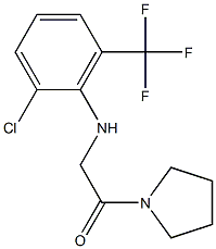 2-{[2-chloro-6-(trifluoromethyl)phenyl]amino}-1-(pyrrolidin-1-yl)ethan-1-one,,结构式