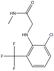 2-{[2-chloro-6-(trifluoromethyl)phenyl]amino}-N-methylacetamide,,结构式
