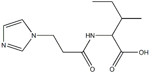 2-{[3-(1H-imidazol-1-yl)propanoyl]amino}-3-methylpentanoic acid Struktur