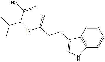 2-{[3-(1H-indol-3-yl)propanoyl]amino}-3-methylbutanoic acid 化学構造式