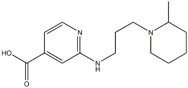 2-{[3-(2-methylpiperidin-1-yl)propyl]amino}pyridine-4-carboxylic acid,,结构式