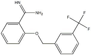 2-{[3-(trifluoromethyl)phenyl]methoxy}benzene-1-carboximidamide,,结构式