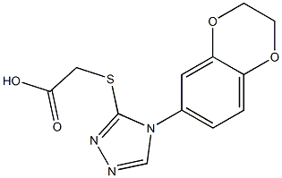 2-{[4-(2,3-dihydro-1,4-benzodioxin-6-yl)-4H-1,2,4-triazol-3-yl]sulfanyl}acetic acid