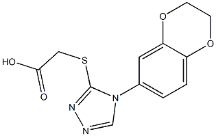 2-{[4-(2,3-dihydro-1,4-benzodioxin-6-yl)-4H-1,2,4-triazol-3-yl]sulfanyl}acetic acid|