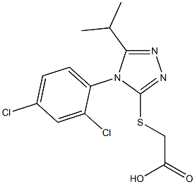 2-{[4-(2,4-dichlorophenyl)-5-(propan-2-yl)-4H-1,2,4-triazol-3-yl]sulfanyl}acetic acid Structure