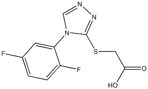 2-{[4-(2,5-difluorophenyl)-4H-1,2,4-triazol-3-yl]sulfanyl}acetic acid Struktur