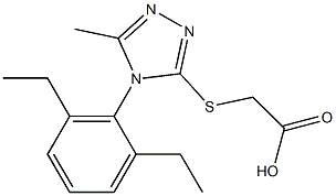 2-{[4-(2,6-diethylphenyl)-5-methyl-4H-1,2,4-triazol-3-yl]sulfanyl}acetic acid Structure