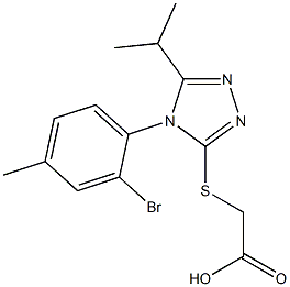 2-{[4-(2-bromo-4-methylphenyl)-5-(propan-2-yl)-4H-1,2,4-triazol-3-yl]sulfanyl}acetic acid|