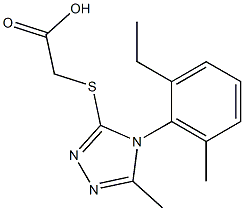  2-{[4-(2-ethyl-6-methylphenyl)-5-methyl-4H-1,2,4-triazol-3-yl]sulfanyl}acetic acid