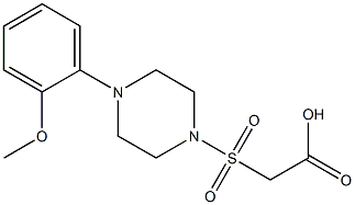 2-{[4-(2-methoxyphenyl)piperazine-1-]sulfonyl}acetic acid Struktur