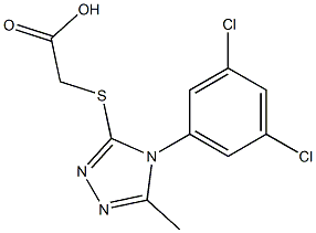 2-{[4-(3,5-dichlorophenyl)-5-methyl-4H-1,2,4-triazol-3-yl]sulfanyl}acetic acid Struktur