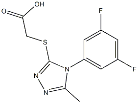 2-{[4-(3,5-difluorophenyl)-5-methyl-4H-1,2,4-triazol-3-yl]sulfanyl}acetic acid Structure