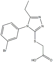 2-{[4-(3-bromophenyl)-5-ethyl-4H-1,2,4-triazol-3-yl]sulfanyl}acetic acid Structure