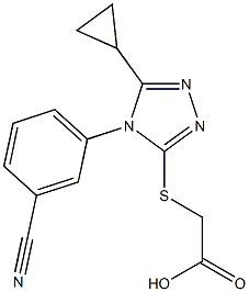2-{[4-(3-cyanophenyl)-5-cyclopropyl-4H-1,2,4-triazol-3-yl]sulfanyl}acetic acid