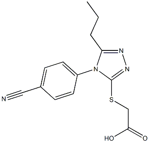 2-{[4-(4-cyanophenyl)-5-propyl-4H-1,2,4-triazol-3-yl]sulfanyl}acetic acid