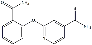 2-{[4-(aminocarbonothioyl)pyridin-2-yl]oxy}benzamide Structure