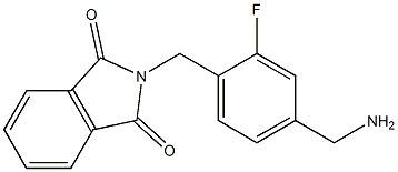 2-{[4-(aminomethyl)-2-fluorophenyl]methyl}-2,3-dihydro-1H-isoindole-1,3-dione,,结构式