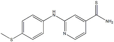 2-{[4-(methylsulfanyl)phenyl]amino}pyridine-4-carbothioamide,,结构式