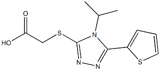 2-{[4-(propan-2-yl)-5-(thiophen-2-yl)-4H-1,2,4-triazol-3-yl]sulfanyl}acetic acid 结构式