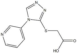 2-{[4-(pyridin-3-yl)-4H-1,2,4-triazol-3-yl]sulfanyl}acetic acid Struktur