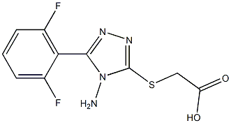 2-{[4-amino-5-(2,6-difluorophenyl)-4H-1,2,4-triazol-3-yl]sulfanyl}acetic acid Struktur