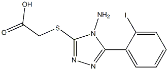 2-{[4-amino-5-(2-iodophenyl)-4H-1,2,4-triazol-3-yl]sulfanyl}acetic acid 结构式