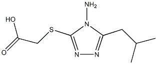 2-{[4-amino-5-(2-methylpropyl)-4H-1,2,4-triazol-3-yl]sulfanyl}acetic acid,,结构式