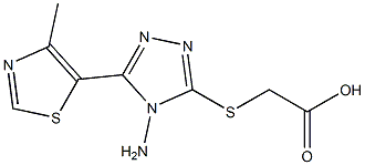 2-{[4-amino-5-(4-methyl-1,3-thiazol-5-yl)-4H-1,2,4-triazol-3-yl]sulfanyl}acetic acid Structure