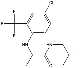 2-{[4-chloro-2-(trifluoromethyl)phenyl]amino}-N-(2-methylpropyl)propanamide Structure