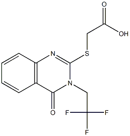 2-{[4-oxo-3-(2,2,2-trifluoroethyl)-3,4-dihydroquinazolin-2-yl]sulfanyl}acetic acid,,结构式