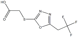 2-{[5-(2,2,2-trifluoroethyl)-1,3,4-oxadiazol-2-yl]sulfanyl}acetic acid Structure