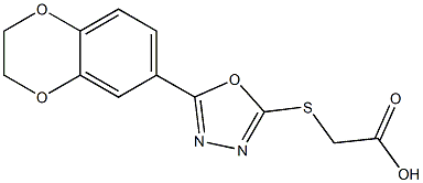 2-{[5-(2,3-dihydro-1,4-benzodioxin-6-yl)-1,3,4-oxadiazol-2-yl]sulfanyl}acetic acid Structure