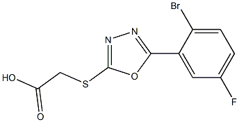 2-{[5-(2-bromo-5-fluorophenyl)-1,3,4-oxadiazol-2-yl]sulfanyl}acetic acid