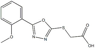 2-{[5-(2-methoxyphenyl)-1,3,4-oxadiazol-2-yl]sulfanyl}acetic acid 结构式